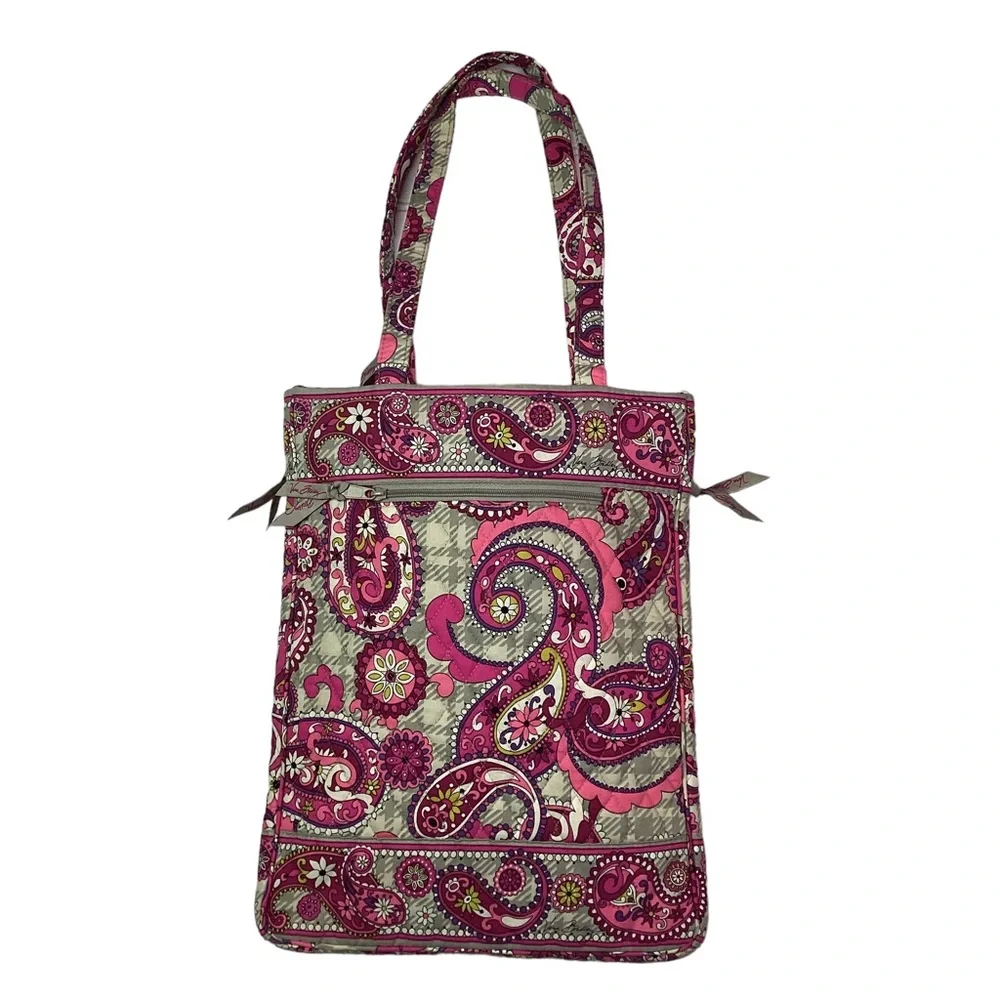 Vera Bradley Laptop Computer Carry Bag Zippered Pink